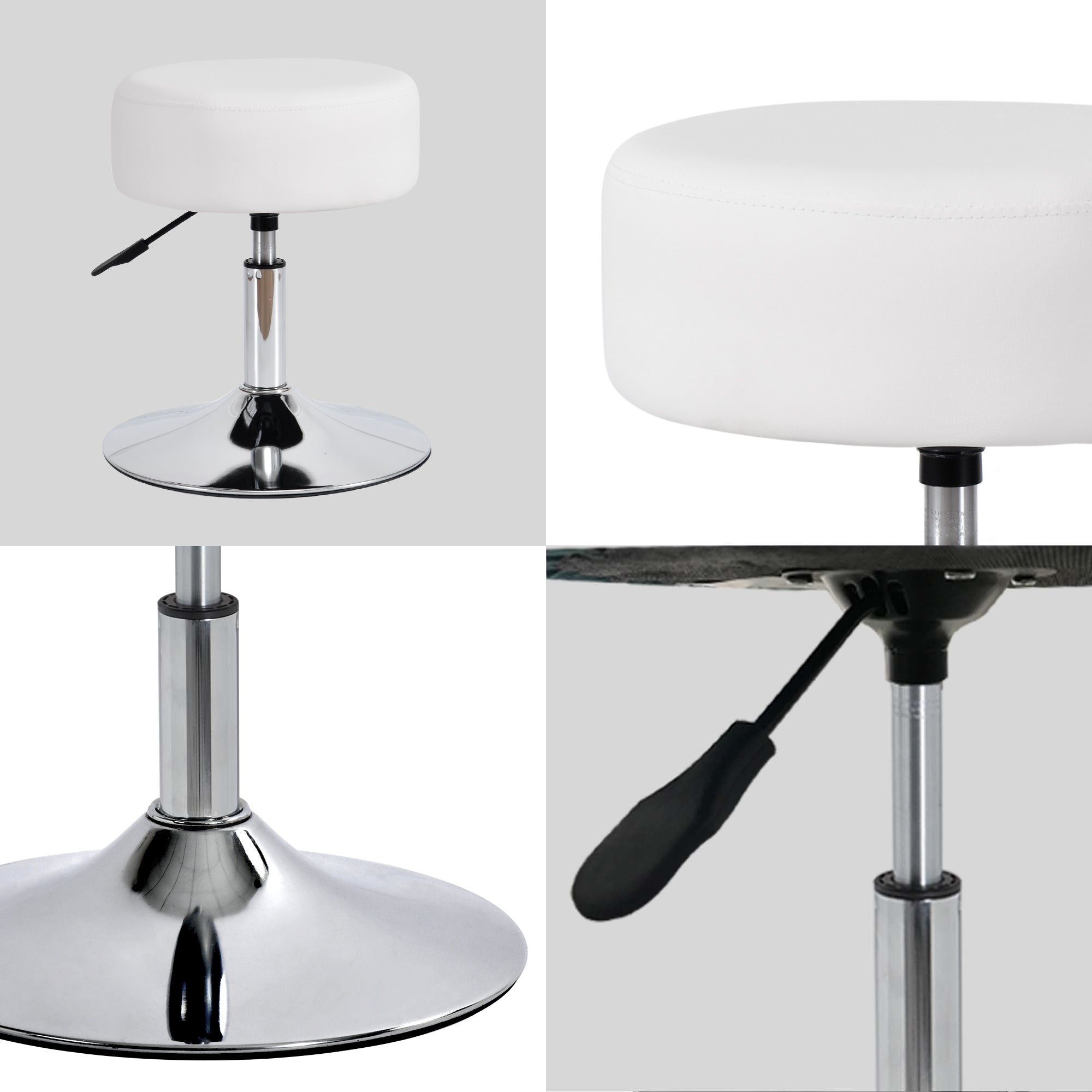 Drehhocker Sitzhocker Hocker RUND höhenverstellbar drehbar aus Kunstleder Farbauswahl Duhome 428S