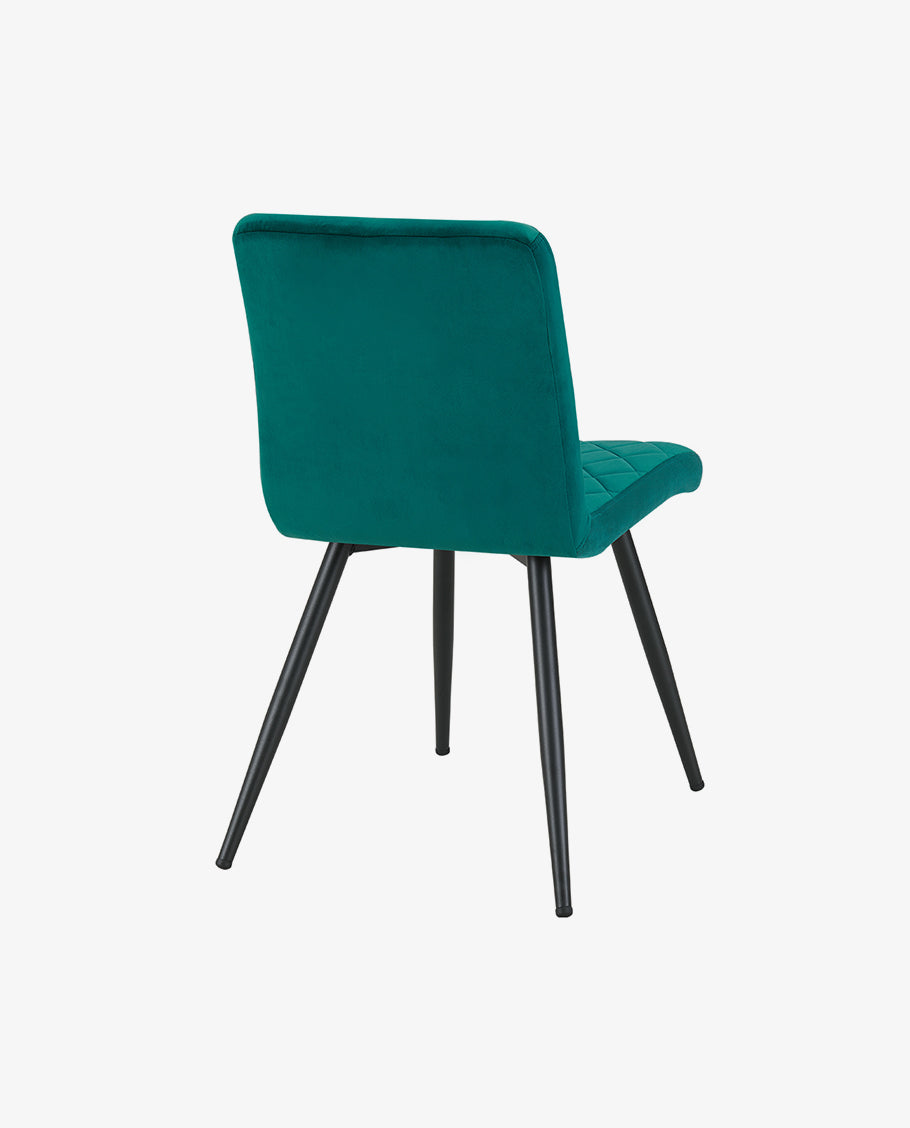 Esszimmerstuhl aus Stoff Samt Farbauswahl Stuhl Retro Design Polsterstuhl mit Rückenlehne Metallbeine Duhome 8043L
