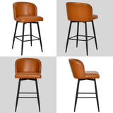 Load image into Gallery viewer, Duhome Barhocker 2er Set Barstuhl 360° Drehbar Küchenstuhl aus PU Bistrohocker mit Fußstütze Tresenhocker mit Rückenlehne, 5489A