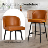 Load image into Gallery viewer, Duhome Barhocker 2er Set Barstuhl 360° Drehbar Küchenstuhl aus PU Bistrohocker mit Fußstütze Tresenhocker mit Rückenlehne, 5489A