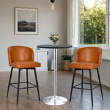Load image into Gallery viewer, Duhome Barhocker 2er Set Barstuhl 360° Drehbar Küchenstuhl aus PU Bistrohocker mit Fußstütze Tresenhocker mit Rückenlehne, 5489A