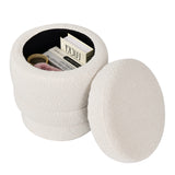 Load image into Gallery viewer, Duhome Ottoman Drehbar Rund Polsterhocker mit Stauraum Sitzhocker mit Deckel Stauhocker für Schlafzimmer Wohnzimmer Flur, 9268B