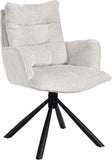Load image into Gallery viewer, Duhome Esszimmerstuhl mit Armlehnen Schminktischstuhl aus Chenille 180° Drehbar Automatische Rückstellfunktion Sessel für Schlafzimmer Wohnzimmer Büro, 8610A