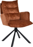 Load image into Gallery viewer, Duhome Esszimmerstuhl mit Armlehnen Schminktischstuhl aus Chenille 180° Drehbar Automatische Rückstellfunktion Sessel für Schlafzimmer Wohnzimmer Büro, 8610A