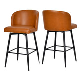 Load image into Gallery viewer, Duhome Barhocker 2er Set Barstuhl 360° Drehbar Küchenstuhl aus PU Bistrohocker mit Fußstütze Tresenhocker mit Rückenlehne, 5489A