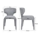Load image into Gallery viewer, Duhome Essstuhl 2er Set Küchenstuhl Vollbedeckung Bouclé Material Leicht Luxus minimalistischer Stil für Küchen Wohnzimmer Schlafzimmer Max Ladung bis 130 kg, 8645A