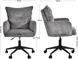 Load image into Gallery viewer, Duhome Bürostuhl Schreibtischstuhl aus Kordsamt, Drehstuhl Schminktisch Stuhl Höhenverstellbar Computerstuhl 9-237