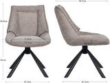 Load image into Gallery viewer, Duhome Esszimmerstuhl, Chenille-Stoff, 180° drehbar Automatische Rückstellfunktion, als Bürostuhl, Schminktischstuhl, Lounge Stuhl, 8626A
