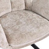 Load image into Gallery viewer, Duhome Loungesessel Armlehnstuhl aus Chenille-Stoff, Schminktisch Stuhl Esszimmerstuhl Sitzschale 360° drehbar 9-213A
