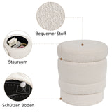 Load image into Gallery viewer, Duhome Ottoman Drehbar Rund Polsterhocker mit Stauraum Sitzhocker mit Deckel Stauhocker für Schlafzimmer Wohnzimmer Flur, 9268B