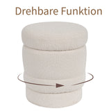 Load image into Gallery viewer, Duhome Ottoman Drehbar Rund Polsterhocker mit Stauraum Sitzhocker mit Deckel Stauhocker für Schlafzimmer Wohnzimmer Flur, 9268B