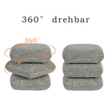Load image into Gallery viewer, Duhome Sitzhocker aus Bouclé Stoff Ottoman 360° Drehbar Polsterhocker Modern Hocker für Wohnzimmer Schlafzimmer Flur, 9272