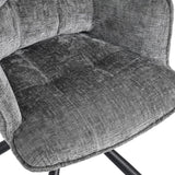 Load image into Gallery viewer, Duhome Esszimmerstuhl mit Armlehnen Schminktischstuhl aus Chenille 180° Drehbar Automatische Rückstellfunktion Sessel für Schlafzimmer Wohnzimmer Büro, 8610A