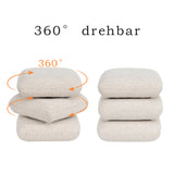 Load image into Gallery viewer, Duhome Sitzhocker aus Bouclé Stoff Ottoman 360° Drehbar Polsterhocker Modern Hocker für Wohnzimmer Schlafzimmer Flur, 9272