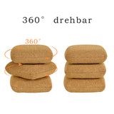 Load image into Gallery viewer, Duhome Sitzhocker aus Bouclé Stoff Ottoman 360° Drehbar Polsterhocker Modern Hocker für Wohnzimmer Schlafzimmer Flur, 9272