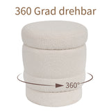 Load image into Gallery viewer, Duhome Ottoman Drehbar Rund Polsterhocker mit Stauraum Sitzhocker mit Deckel Stauhocker für Schlafzimmer Wohnzimmer Flur, 9268B