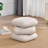 Load image into Gallery viewer, Duhome Sitzhocker aus Bouclé Stoff Ottoman 360° Drehbar Polsterhocker Modern Hocker für Wohnzimmer Schlafzimmer Flur, 9272