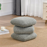 Load image into Gallery viewer, Duhome Sitzhocker aus Bouclé Stoff Ottoman 360° Drehbar Polsterhocker Modern Hocker für Wohnzimmer Schlafzimmer Flur, 9272