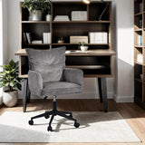 Load image into Gallery viewer, Duhome Bürostuhl Schreibtischstuhl aus Kordsamt, Drehstuhl Schminktisch Stuhl Höhenverstellbar Computerstuhl 9-237