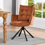 Load image into Gallery viewer, Duhome Esszimmerstuhl mit Armlehnen Schminktischstuhl aus Chenille 180° Drehbar Automatische Rückstellfunktion Sessel für Schlafzimmer Wohnzimmer Büro, 8610A