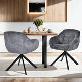 Load image into Gallery viewer, Duhome Loungesessel Armlehnstuhl aus Chenille-Stoff, Schminktisch Stuhl Esszimmerstuhl Sitzschale 360° drehbar 9-213A