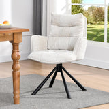Load image into Gallery viewer, Duhome Esszimmerstuhl mit Armlehnen Schminktischstuhl aus Chenille 180° Drehbar Automatische Rückstellfunktion Sessel für Schlafzimmer Wohnzimmer Büro, 8610A