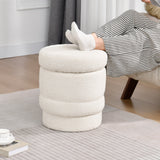 Load image into Gallery viewer, Duhome Ottoman Drehbar Rund Polsterhocker mit Stauraum Sitzhocker mit Deckel Stauhocker für Schlafzimmer Wohnzimmer Flur, 9268B