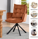 Load image into Gallery viewer, Duhome Esszimmerstuhl mit Armlehnen Schminktischstuhl aus Chenille 180° Drehbar Automatische Rückstellfunktion Sessel für Schlafzimmer Wohnzimmer Büro, 8610A