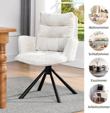 Load image into Gallery viewer, Duhome Esszimmerstuhl mit Armlehnen Schminktischstuhl aus Chenille 180° Drehbar Automatische Rückstellfunktion Sessel für Schlafzimmer Wohnzimmer Büro, 8610A