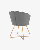 Laden Sie das Bild in den Galerie-Viewer, Duhome Sessel aus Stoff Samt Polstersessel Retro Design Polsterstuhl Metallgestell gold 8057C